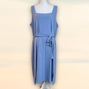 NWT Gap Factory Knit Square Neck Midi Dress - Light Blue - Size XXl